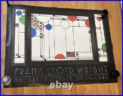 Frank Lloyd Wright Exhibit Poster Of Window Coonley Chicago Art Institute Rare