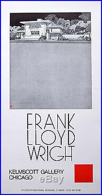 Frank Lloyd Wright Exhibition Poster from the Kelmscott Gallery, Chicago, 1981