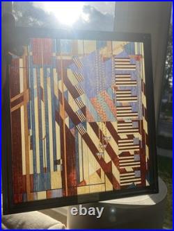 Frank Lloyd Wright Extremely Rare Vintage Stained Glass American Flag