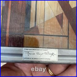 Frank Lloyd Wright Extremely Rare Vintage Stained Glass American Flag