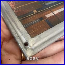 Frank Lloyd Wright Extremely Rare Vintage Stained Glass American Flag