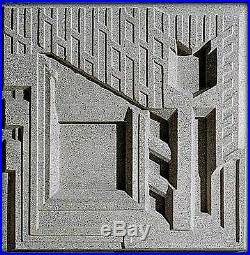 Frank Lloyd Wright FREEMAN HOUSE DESIGN TILE 16sq Cast Concrete BLOCK Made USA