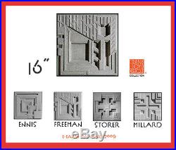 Frank Lloyd Wright FREEMAN HOUSE DESIGN TILE 16sq Cast Concrete BLOCK Made USA