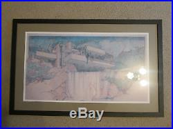 Frank Lloyd Wright Falling Waters Print Professionally Framed Double Matted