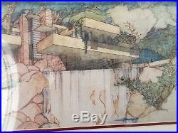 Frank Lloyd Wright Fallingwater Pencil and Color Pencil on Tracing Paper