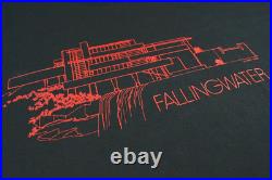 Frank Lloyd Wright Fallingwater Shirt Vintage 90s Beneficial T's Organic Medium