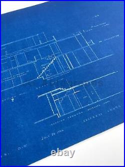 Frank Lloyd Wright Fallingwater Working Blueprint with Signed Check