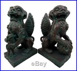 Frank Lloyd Wright Foo Lions Figurine 10 Tall Each Bookends Book End Decorative