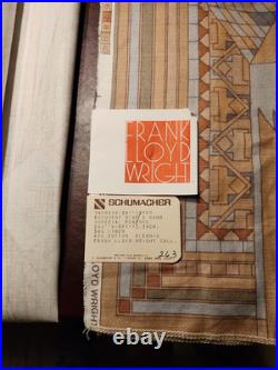 Frank Lloyd Wright For Schumacher Fabric 4 Yards Of Unharmed Tapestry + Sample