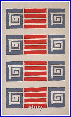 Frank Lloyd Wright Foundation Authorized Hand-loomed Cotton Flat Weave Area Rug