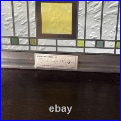 Frank Lloyd Wright Foundation Tree of Life Stained Glass Panel 12.75 x 8.5