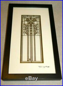 Frank Lloyd Wright Foundation WATERLILIES Laser Cut Art Framed