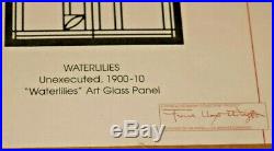 Frank Lloyd Wright Foundation WATERLILIES Laser Cut Art Framed