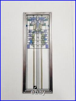 Frank Lloyd Wright Foundation Waterlilies Stained Glass Panel 17 x 6.25 NIB