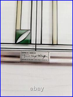 Frank Lloyd Wright Foundation Waterlilies Stained Glass Panel 17 x 6.25 NIB