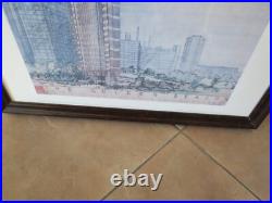 Frank Lloyd Wright Framed Golden Beacon Tower Chicago Art Print