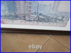 Frank Lloyd Wright Framed Golden Beacon Tower Chicago Art Print