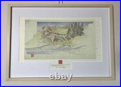 Frank Lloyd Wright Framed Poster SEACLIFF Project Autographed 22x35 NM Japan