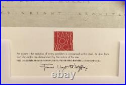 Frank Lloyd Wright Framed Poster SEACLIFF Project Autographed 22x35 NM Japan