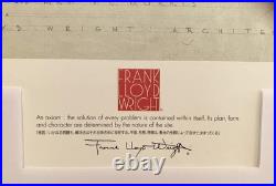 Frank Lloyd Wright Framed Poster SEACLIFF Project Signed
