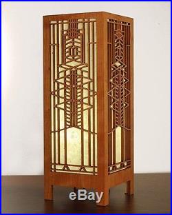 Frank Lloyd Wright Frederick Robie House Window 15.5 Table Lamp Lightbox