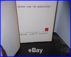 Frank Lloyd Wright Genius and the Mobocracy 1949 HB/DJ 1st Edition Architecture