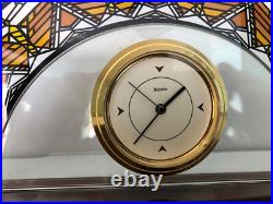 Frank Lloyd Wright Glass Desk Mantle Clock Bulova Arch