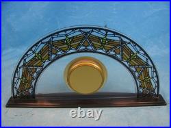 Frank Lloyd Wright Glass Desk Mantle Clock Bulova Arch Free Shipping