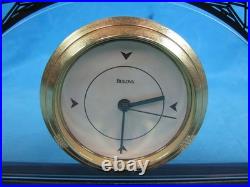 Frank Lloyd Wright Glass Desk Mantle Clock Bulova Arch Free Shipping