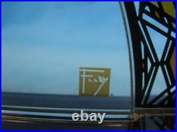 Frank Lloyd Wright Glass Desk Mantle Clock Bulova Arch Free Shipping