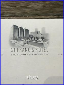 Frank Lloyd Wright Handwritten Signed Memorandum St Francis Hotel Guggenheim Frank Lloyd Wright Handwritten Signed Memorandum St Francis Hotel Guggenheim