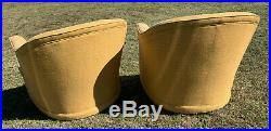 Frank Lloyd Wright Heritage-Henredon Taliesin Line Pair Barrel Back Club Chairs