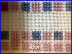 Frank Lloyd Wright Hollyhock House Needlepoint Textile Art Framed 12x24