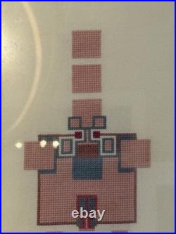 Frank Lloyd Wright Hollyhock House Needlepoint Textile Art Framed 12x24 Frank Lloyd Wright Hollyhock House Needlepoint Textile Art Framed 12x24