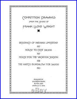 Frank Lloyd Wright House Plan Drawings 11 Book Collection