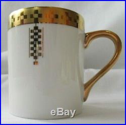 Frank Lloyd Wright Imperial Collection Gold Encrusted Mug Complete Set Of 8