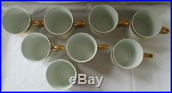 Frank Lloyd Wright Imperial Collection Gold Encrusted Mug Complete Set Of 8