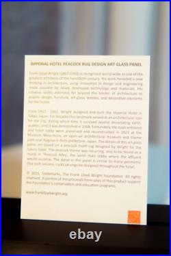 Frank Lloyd Wright Imperial Hotel Peacock Rug Stained Glass Wall Desktop Plaque