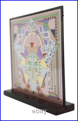 Frank Lloyd Wright Imperial Hotel Peacock Rug Stained Glass Wall Desktop Plaque