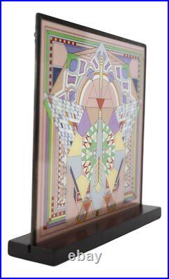 Frank Lloyd Wright Imperial Hotel Peacock Rug Stained Glass Wall Desktop Plaque