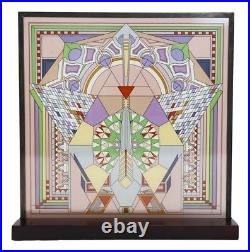 Frank Lloyd Wright Imperial Hotel Peacock Rug Stained Glass Wall Desktop Plaque