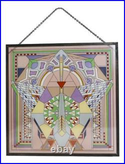 Frank Lloyd Wright Imperial Hotel Peacock Rug Stained Glass Wall Desktop Plaque