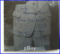 Frank Lloyd Wright Inscribed & Signed Twice 5 X 10 Photo Dated 1958 W Coa