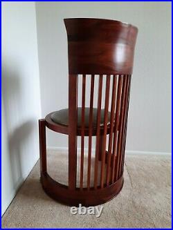 Frank Lloyd Wright Inspired Barrel Chair-Cherry-Pre-owned- Stunning