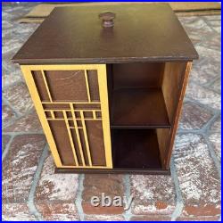 Frank Lloyd Wright Inspired Rotating Bookcase/CD Holder