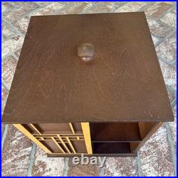 Frank Lloyd Wright Inspired Rotating Bookcase/CD Holder