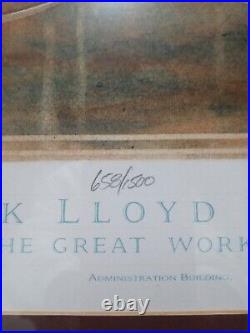 Frank Lloyd Wright/Johnson Wax 100th Anni. Great Workroom Ltd Ed Print Rare