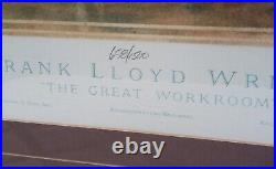 Frank Lloyd Wright/Johnson Wax 100th Anni. Great Workroom Ltd Ed Print Rare