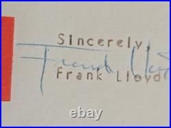 Frank Lloyd Wright LOMBARD Street PROVENANCE Taliesin EMBOSSED Stationery