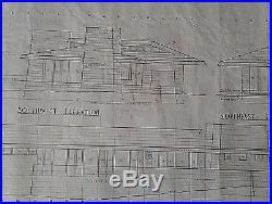 Frank Lloyd Wright Last Original Signed House Drawing By Flw 1957 Shelton House